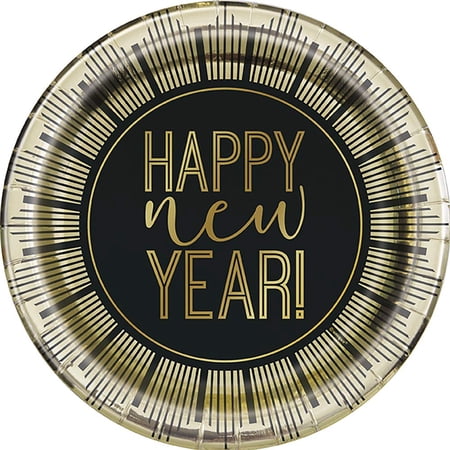 Unique Roaring New Years Round Dinner Plates-8 Pcs 9 Multicolor