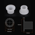 thumbnail image 2 of Uxcell 14.7mmx18.5mmx15.5mm Flanged Sleeve Bearings Nylon Bushings, White 10 Pack, 2 of 5