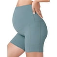 thumbnail image 5 of Deago 2 Pcs Women's Maternity Yoga Shorts Over The Belly Bump Summer Workout Running Active Short Pants with Pockets, 5 of 6