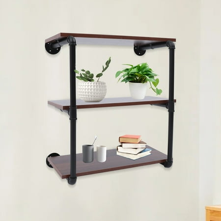 

TFCFL 3 Layers Vintage-style Industrial Pipe Shelf Storage Rack Wall Mount Shelve DIY