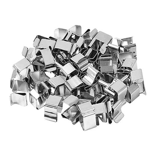 Rewenti Clearance 50PCS Metal Christmas Light Gutter Hooks, Xmas Lights Hanging Clips Outdoor Seasonality Lighting Hooks, Christmas Light Clips Xmas Light Gutter Hangers Outdoor