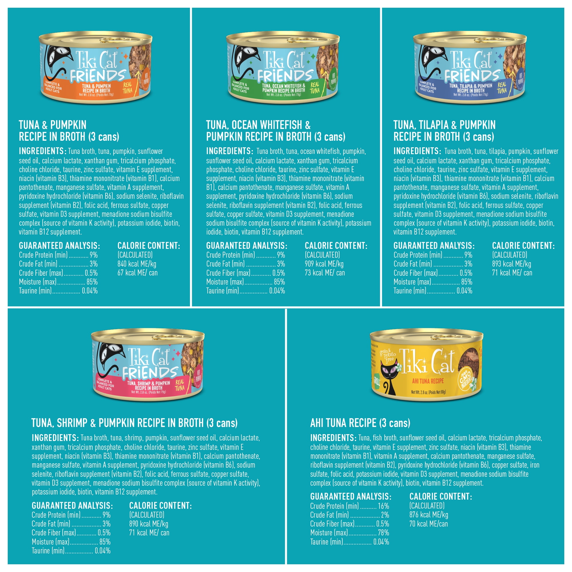 Tiki Cat Seafood Selects Wet Cat Food Mega Pack, 2.8 oz. Can (24 Count)