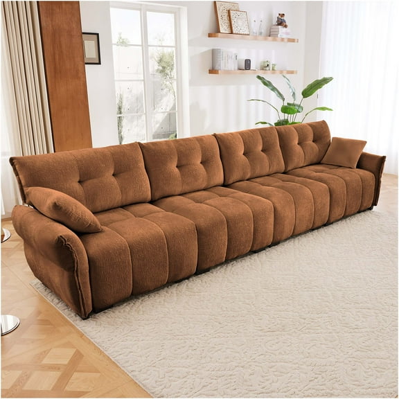 JERFIT Pink Turtle Velvet Modular Sofa Set, 4-Seater Configurable Sectional Couch with Pillows for Living Room, Apartment, Lounge