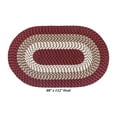 thumbnail image 3 of Better Trends 88"x 112" Oval Rug 100% Polypropylene Durable & Stain Resistant Reversible Indoor Area Utility Rug (Burgundy Stripe) Alpine Stripe Collection, 3 of 5