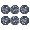 thumbnail image 2 of Disketp Marine Nautical Funny Coasters,6 Pcs Leather Coasters with Holder, Perfect Housewarming Hostess Gifts,Protect Furniture from Water Marks Scratch and Damage, 2 of 7