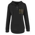 thumbnail image 4 of Vedolay Sweatshirts Womens Casual Sweatshirt Crewneck Long Sleeve Solid Color Shirts,Black 3XL, 4 of 5