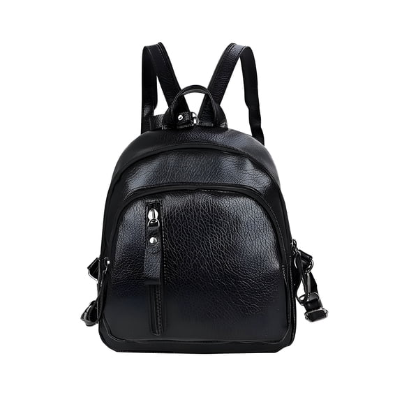 GASTROPOD Gastropod Leather Backpack Purse for Women Black Real Soft Leather Travel Convertible Ladies Shoulder Bag Mini Backpack for Women Light Weight Small Waterproof Backpack Purses