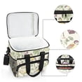 thumbnail image 6 of FORMRS Insulated Cooler Bag 24 Cans Capacity Soft Leakproof Lunch Box with Side Pockets, Purple Birds Teapots, 6 of 7