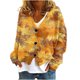 thumbnail image 1 of Puntoco Chaqueta De Punto Informal Con Estampado De Hojas Para Mujer, Chaqueta Con Botones, Abrigo De Felpa, Para Otoño E Invierno, 1 of 4