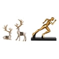 thumbnail image 1 of Estatua de ciervo alce,Figuras de alce y ciervo,decoración del hogar,estatuas de resina,Estatua de escultura decorativa de figura de reno para el hogar,Estatua del corredor,Estatua de corredor, 1 of 8