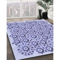 thumbnail image 3 of Ahgly Company Machine Washable Indoor Square Transitional Slate Blue Area Rugs, 5' Square, 3 of 7