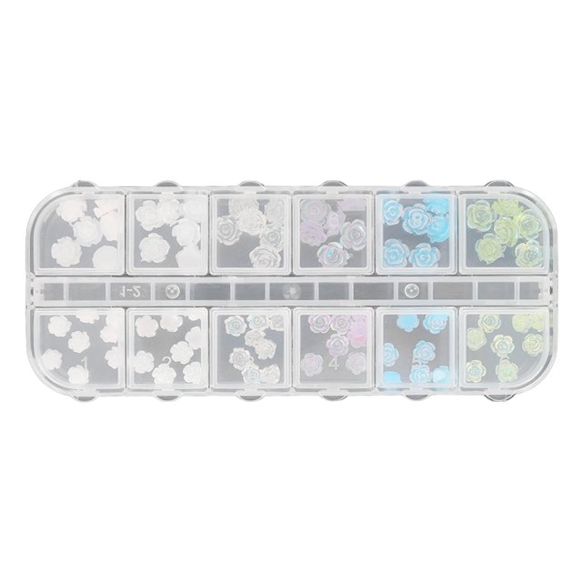 Juego de adornos de flores para uñas, accesorio portátil, adorno decorativo para uñas para viajes.