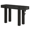 thumbnail image 5 of Tcbosik Console Table with Charging Station and Storage Drawer, 47.2" Narrow Entryway Table, Behind Couch Table for Living Room, Hallway, Easy Assembly, Black, 5 of 9
