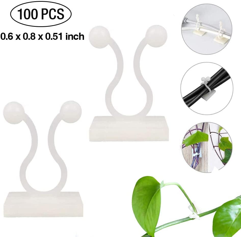 10/100x Invisible Plant Climbing Wall Sticky Hook Vines Fixing Clips Fixture US 