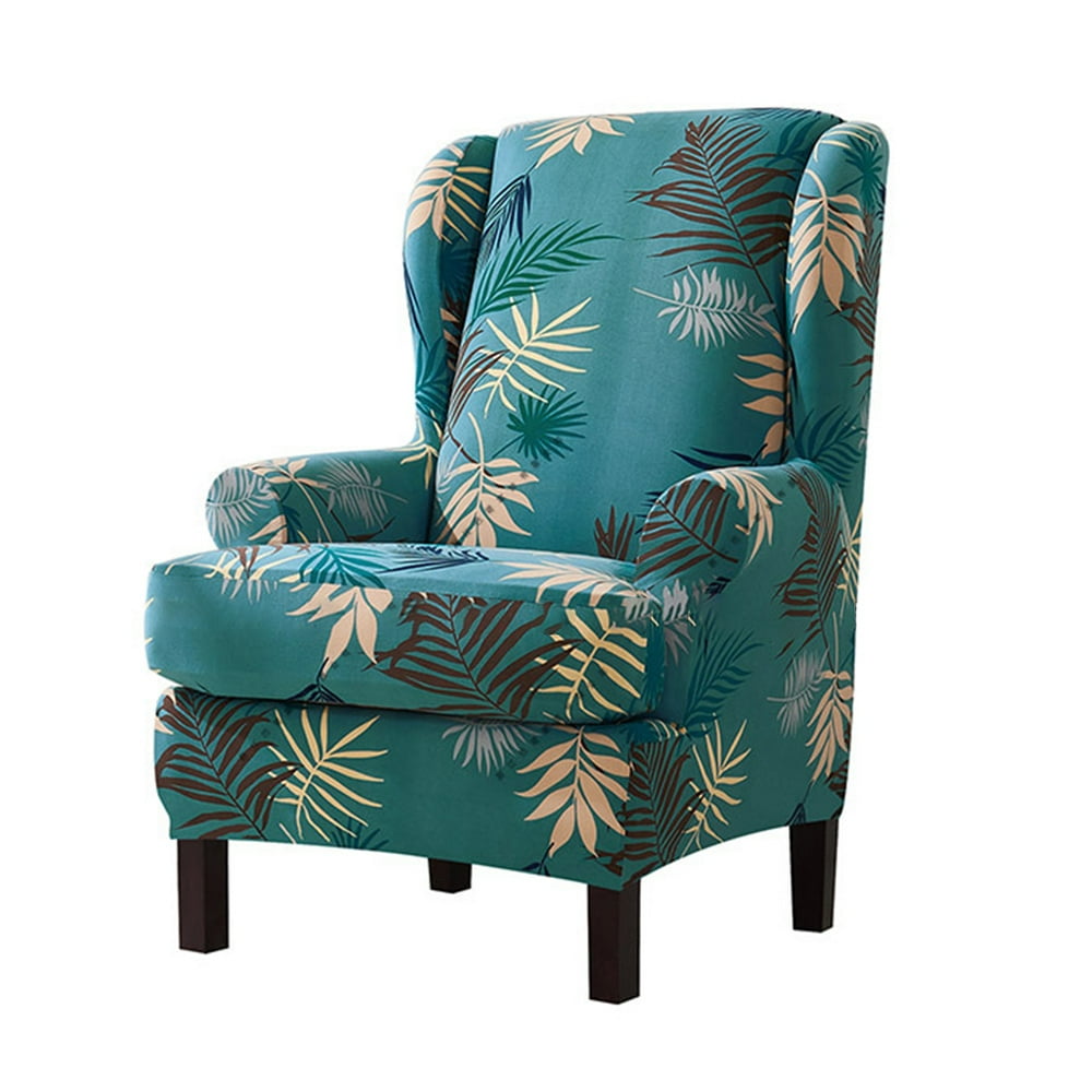 Atralife 2 Piece Wing Chair Slipcover Wingback Cover Printed Armchair