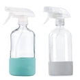 thumbnail image 2 of Rociadoras de Vidrio Transparente con de Silicona, Botella VacíA Recargable para Soluciones de Limpieza, Rociador de Agua, 2 of 5
