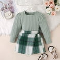 thumbnail image 5 of Zshosam Girls Winter Clothes Toddler Girls Outfit Embroidery Puff Long Sleeve Sweatshirt Tulle Skirt Set Winter Clothes Size 3T 4T,(Green 3-4 Years), 5 of 7