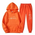 thumbnail image 2 of Busydd Womens Sweatsuits 2 Piece Set Love Heart Print Long Sleeve Hoodies and Drawsting Pants Lounge Sets for Women Comfortable Loose Casual Travel Outfits for Women 3XL, 2 of 3