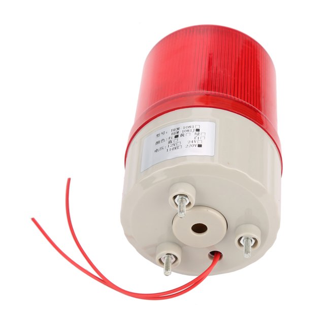 Luces de advertencia LED rojas de 220 V Sistema de alarma acústico-óptico Luz giratoria Luz estroboscópica LED de emergencia