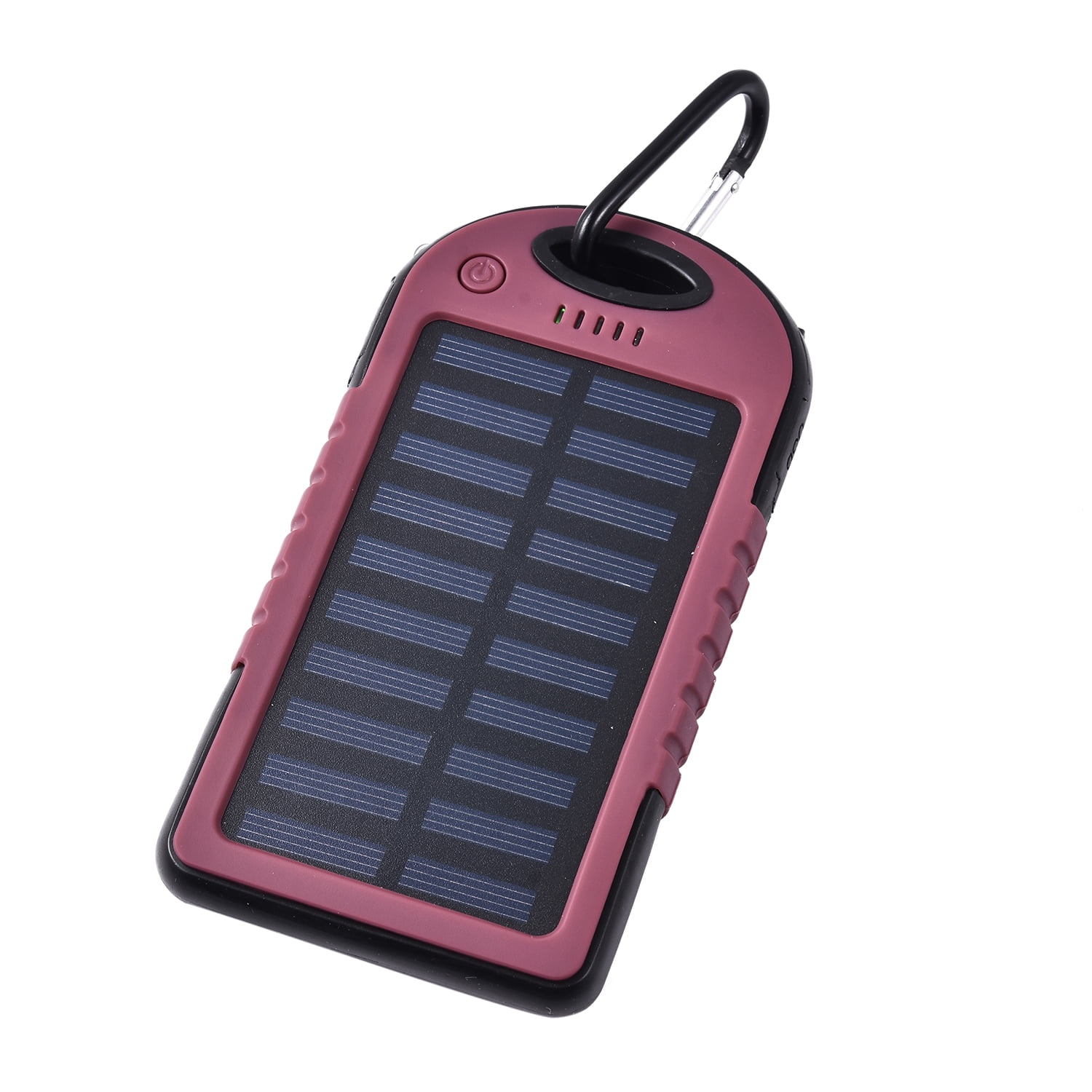 Carabiner Solar 5000 mAh Battery Charger with USB Emergency LED Torch - Walmart.com