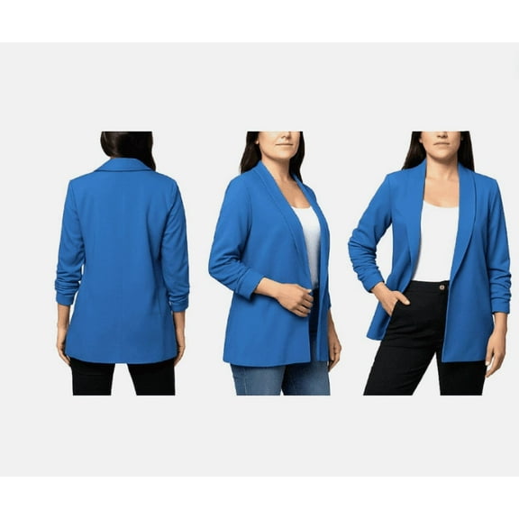 Dakota Blue Women's Open Front Crepe Blazer size XXL Blue