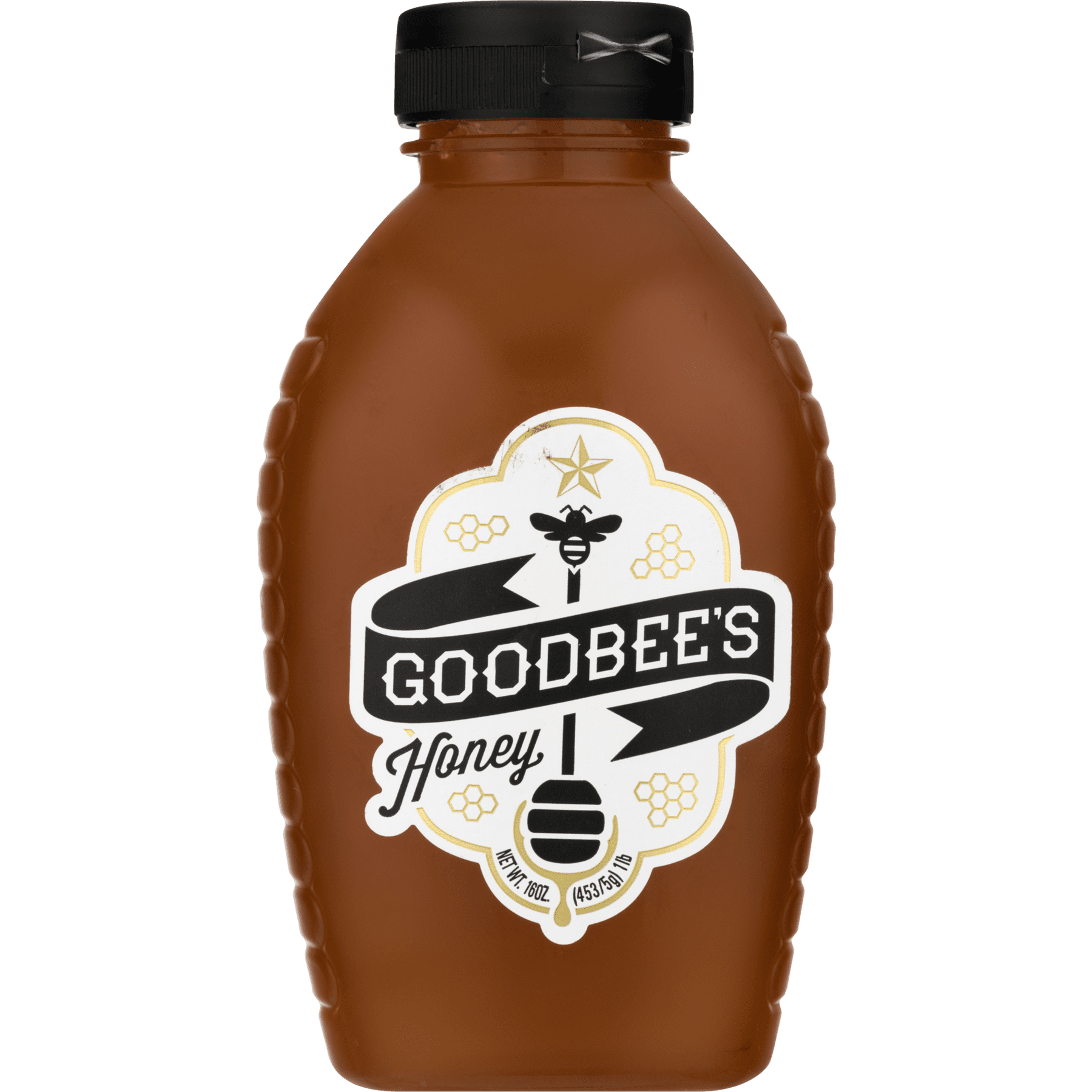 Round Rock Goodbee's Honey, 16 oz Plastic Squeeze Bottle