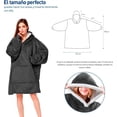 thumbnail image 4 of Sudadera Cobija Bluelander con Capucha, Manta Térmica, Unitalla, Gris Oscuro Bluelander NA, 4 of 4