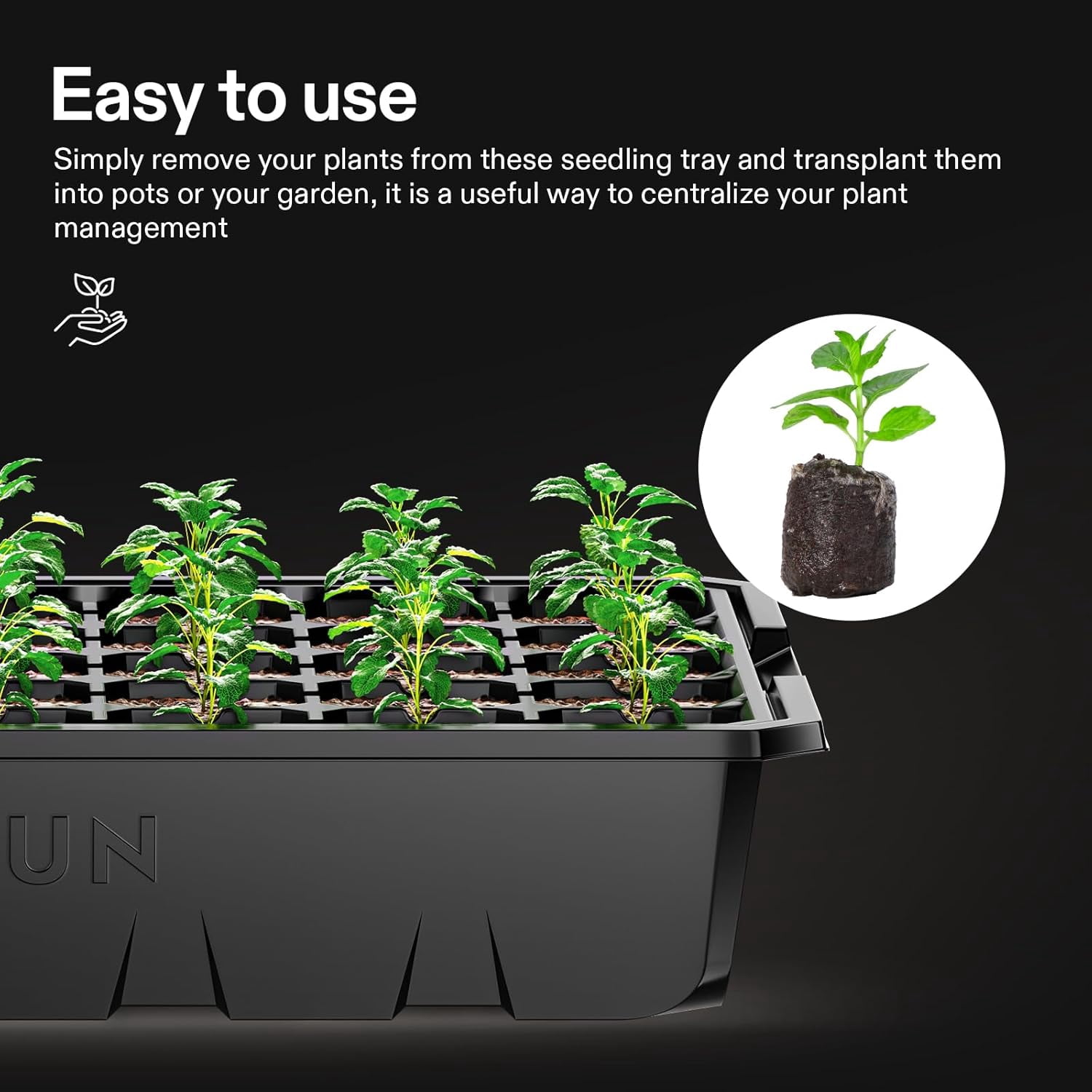 VIVOSUN 6-Pack Seed Starter Trays, 240-Cell Seed Starter Kit with 2 Set of LED Lights, 3.6" Higher Cover, Adjustable Vents,Green Propagation Tray for Planting Seed, 40 Cells x 6 Pack