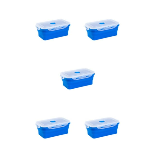 Baohd Silica Gel Convenient And Stylish Solution For Quick Lunch Break With Multiple Colors And Specifications To Choose deep blue 540ml 5Set
