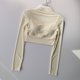 thumbnail image 5 of Camisola de malla Sexy para mujer, traje de Yoga, Sujetador deportivo de manga larga con almohadilla para el pecho, ropa interior para correr, capa inferior, Top de Fitness, 5 of 6