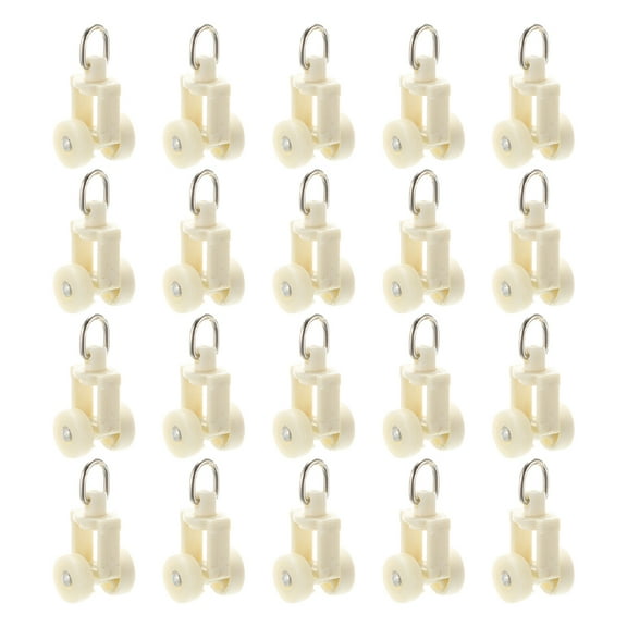 OFFIGAM Track Glider Replacement Rollers Beige Silent Design for Home Curtains 40Pcs