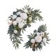 thumbnail image 1 of Flores para arco de boda, telón de fondo floral, guirnalda floral artificial, arco de boda Blanco, 1 of 9