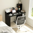 thumbnail image 3 of Gymax 48'' Modern Computer Desk Home Office Workstation w/ Hutch & Storage Shelves Black, 3 of 10