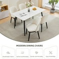 thumbnail image 4 of Studyset Dining Chair Set of 2, Modern Upholstered Kitchen Chair, Dining Room Chair with Wooden Legs, Accent Chair for Kitchen, Dining Room, Living Room, Beige, 4 of 8