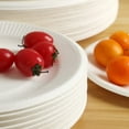 thumbnail image 3 of 100-Pack Eco-Friendly Disposable Paper Trays, 6-Inch Round Compostable Serving Plates for Parties and Events, 3 of 4