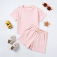 thumbnail image 4 of Tkrady Baby Boys Clothes Summer New Solid Color Cotton Soft Short Sleeve T Shirt Tops Shorts 2 Piece Set, Sizes 0-6 Years, 4 of 6