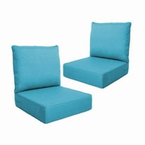 Gymojoy 22 in. x 24 in. x 6 in.Deep Seat Cushion Set, Olefin 4-Piece Deep Seating Outdoor Replacement Lounge Chair loveseat Sofa Cushion in Turquoise