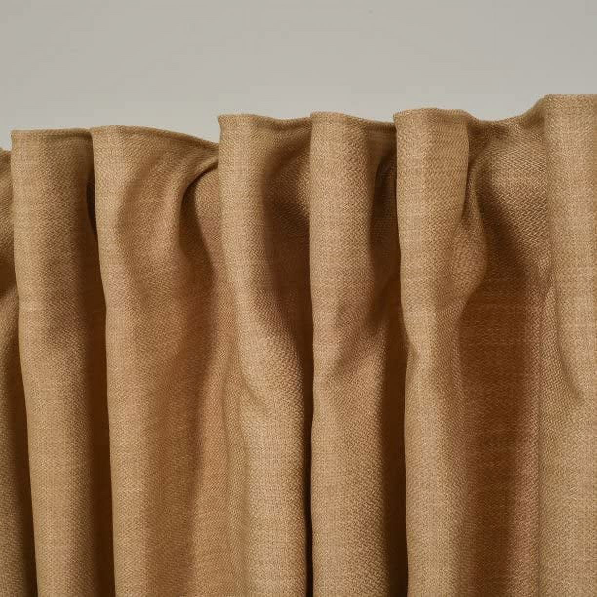3S Brother's Home Decorative Beige Curtains Extra Wide Extra Long Luxury Colors Linen Look Custom Made 5-25 Feet Made in Turkey Hang Back Tab ( 1 Panel ) Home Décor (100"Wx156"L)