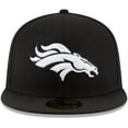 thumbnail image 2 of Men's New Era Black Denver Broncos B-Dub 59FIFTY Fitted Hat, 2 of 5