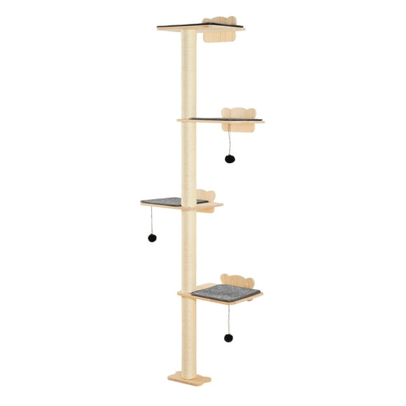 VEVOR Wall Mounted Cat Shelves Tree with Platform Tree-Shaped Cat Furniture Set