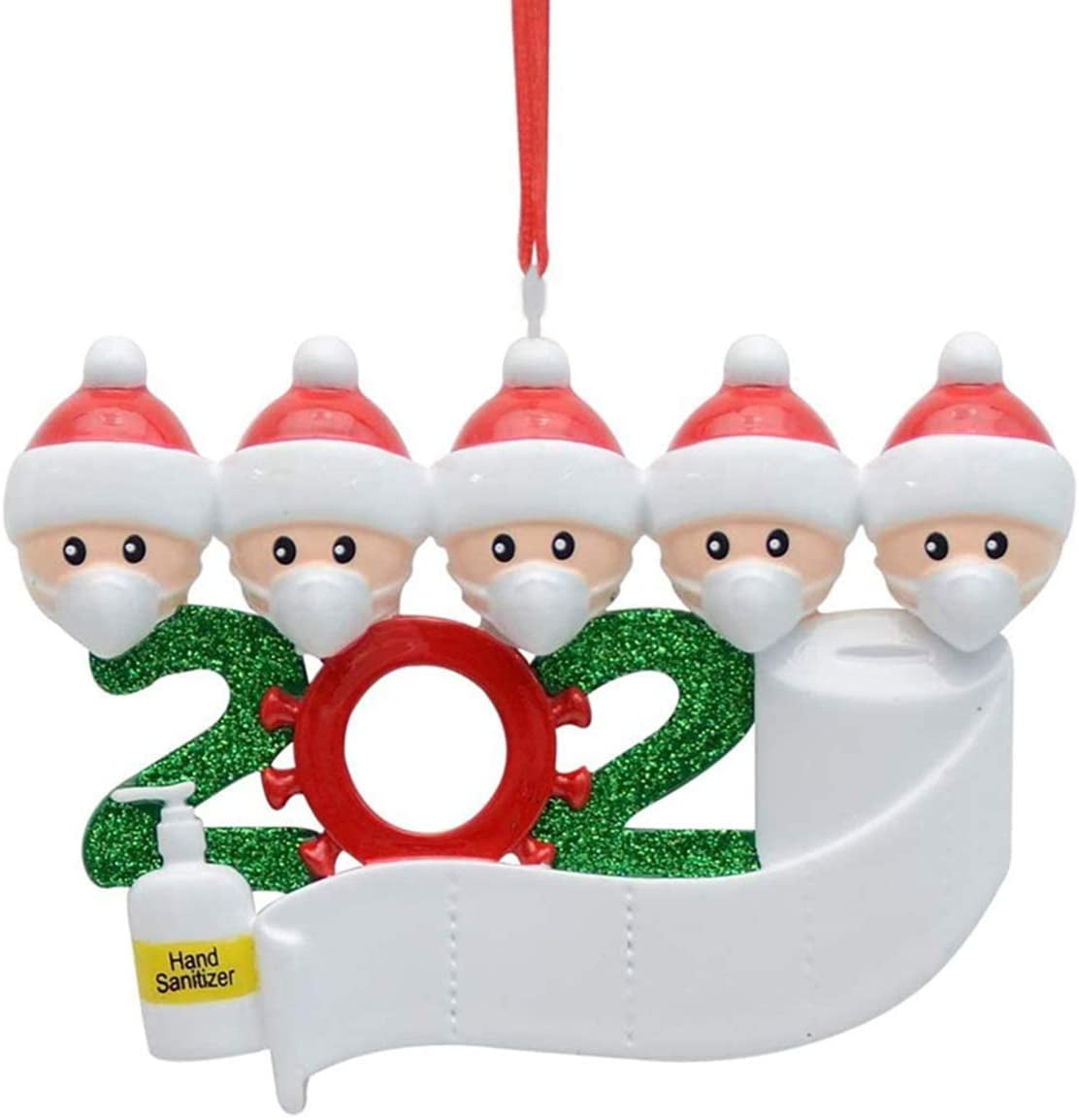 2020 Ornament Personalized Family with Mask Christmas Tree Hanging Pendant DIY 