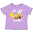 thumbnail image 3 of Inktastic I'm 4 and Crushing It Construction 4th Birthday Boys or Girls Toddler T-Shirt, 3 of 5