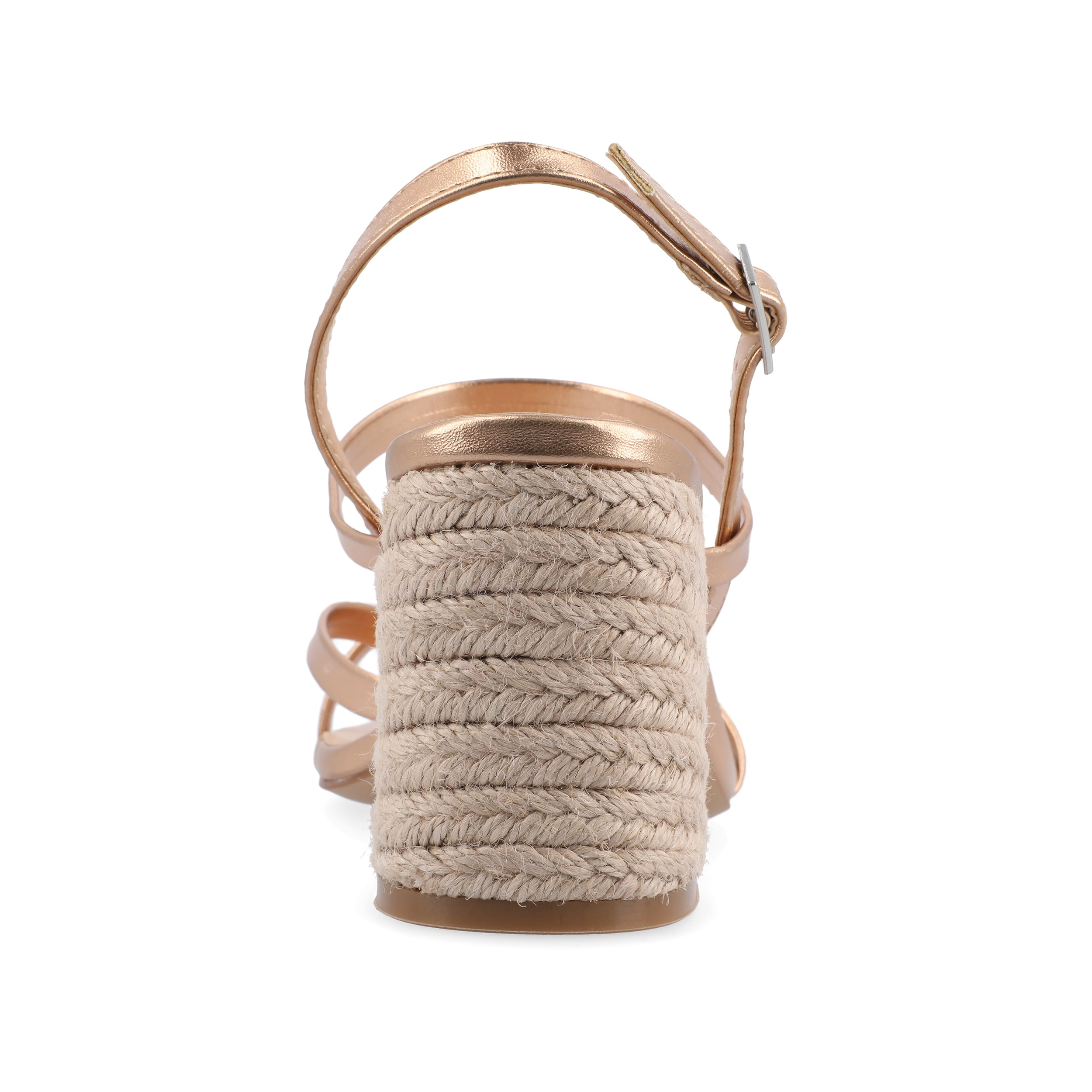 Journee Womens Olivina Jute Covered Block Heel Dress Sandals
