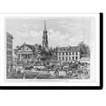 thumbnail image 2 of Historic Framed Print, View of St. Pauls Church and the Broadway stages, N.Y. 1831, 17-7/8" x 21-7/8", 2 of 9