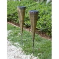 thumbnail image 5 of Take Me Decorative Solar Power Garden Vintage Metal Torch Stake Lights for Pathway,Lawn 2PK, 5 of 7