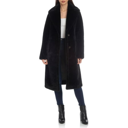 Avec Les Filles Womens Juniors Bonded Faux Fur Coat