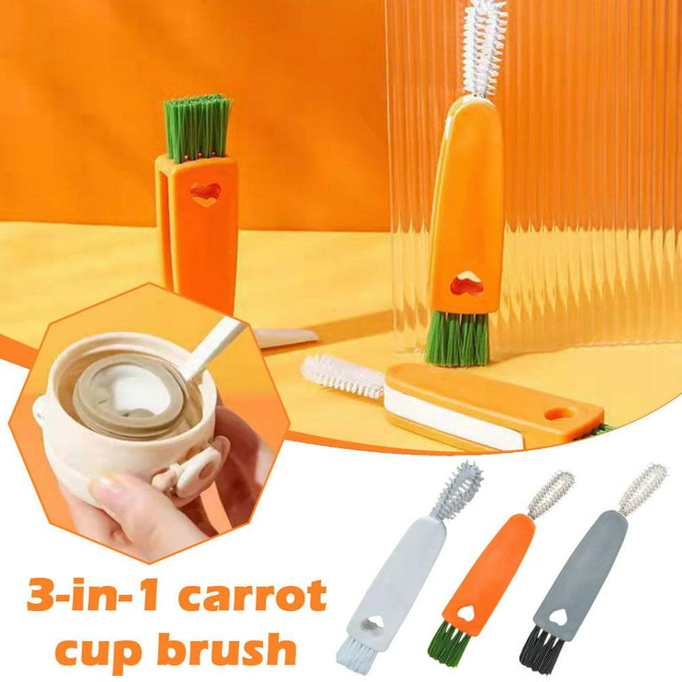 3in1 Bottle Cap Detail Brush Cleaner Bottle Cleaning Brush Cup