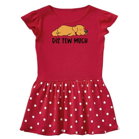 

Inktastic Napping Dis Tew Much Long-haired Retriever Gift Toddler Girl Dress