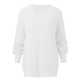 thumbnail image 4 of Cable Knit Womens Sweater Oversized Long Sleeve Crewneck Casual Comfortable Polyester Top All Season, 4 of 9