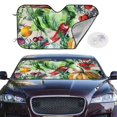 thumbnail image 2 of Uemuo Vegan1 Pattern Accordion Car Windshield Sun Shade, Foldable Reflective Sun Visor for Car, Reflector Windshield Sunshade-Medium, 2 of 7